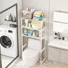 3 Tier Bathroom Over The Toilet Shelf, Freestanding Space Saver Metal Over The Toilet Shelf Organizer- for Most Toilets - 3 of 4