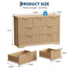 Fluted 7 Drawer Dresser for Bedroom, 47" Wide Wood Chest with Metal Handles, TV Stand & Closet Storage Organizer - 3 of 4