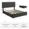 Jojoka Heavy Duty Upholstered Platform Bed Frame with 4 Storage Drawers, Adjustable Headboard, Noise-Free Foundation - 2 of 4