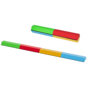 BalanceFrom 9 Foot Folding Balance Gymnastics Beam with Anti Slip Bottom and Carrying Handles for Rehabilitation, Recovery, and Gymnasts, Multicolor - 1 of 4