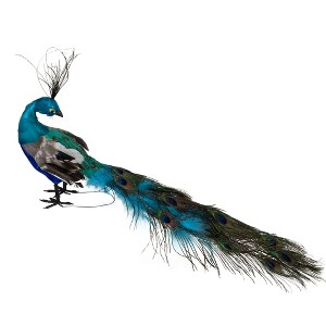Northlight 23.5" Regal Peacock with Closed Tail Feathers Christmas Decoration - 1 of 4