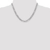 Black Bow Jewelry Men's 6mm, 14k White Gold, Flat Figaro Chain Necklace - 2 of 4