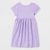 Toddler Girls' 2pk Adaptive Short Sleeve Swan and Floral Printed Dress - Cat & Jack™ Berry Pink/Purple - 2 of 4