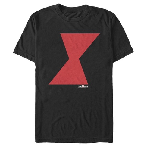 Men's Marvel Black Widow Bold Hourglass T-shirt - Black - Large : Target