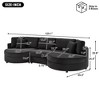 Christopher Knight Home Baldum Modern 3-Seater 129" Chenille Upholstered Sofa with Curved Design and Thick Cushions - 3 of 4