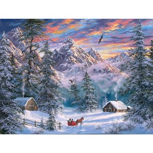 Sunsout Christmas in the Mountains 500 pc Christmas Jigsaw Puzzle 52863 - 1 of 4