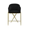 Meridian Furniture,Xavier Black Velvet Counter Stool - 3 of 4