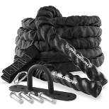 Philosophy Gym Exercise Battle Rope with Cover and Anchor Kit for Fitness Training, Conditioning