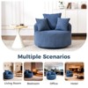 Okak Modern Swivel Chair Upholstered Sofa Chair with 3 Decor Pillows,Accent Barrel Chair for Living Room, Bedroom, Office - 4 of 4