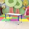 Emma and Oliver 23.625"W x 47.25"L Rectangular Plastic Height Adjustable Activity Table - image 2 of 4