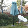 DSVIMOY Patio Umbrellas, Double Sided Outdoor Umbrella, Rectangular Market Umbrella with 12 Ribs, Green, 105.12"*100.39"*178.35" - 4 of 4