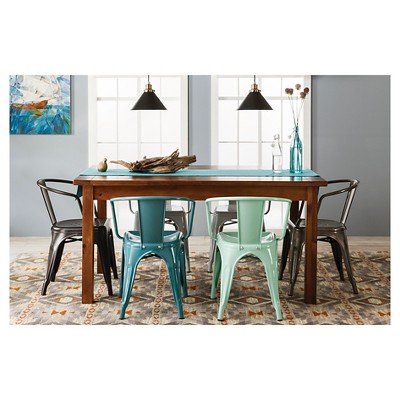 threshold farmhouse table white