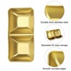 Unique Bargains Stainless Steel Divided Appetizer Sushi Soy Dipping Sauce Dishes 4 Pcs - 4 of 4