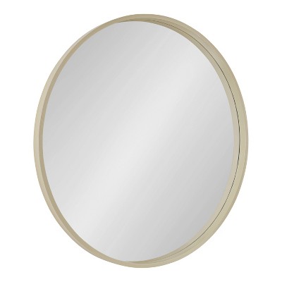 Travis Round Wood Accent Wall Mirror - Kate and Laurel All Things Decor