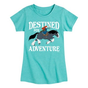 Girls' - Disney - Brave Merida and Angus Destined For Adventure Fitted Short Sleeve Graphic T-Shirt - 1 of 4