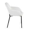 Set of 2 Daniella Velvet/Steel Dining Chairs Black/White - LumiSource: Upholstered Armrests, Foam Padding - 3 of 4