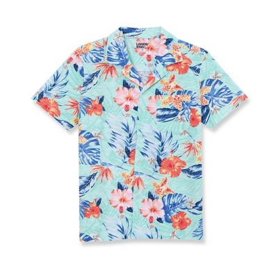 Lands' End Kids Short Sleeve Slub Camp Shirt