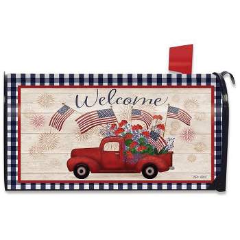 Stars And Stripes Truck Patriotic Magnetic Mailbox Cover Standard Briarwood Lane
