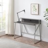 Fletcher 44"L x 23.75" Writing Desk in Weathered Wood/Nickel - Leick Furniture - 2 of 4