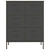 vidaXL Drawer Cabinet Freestanding Storage File Cabinet for Home Office Steel - Anthracite - 3 of 4