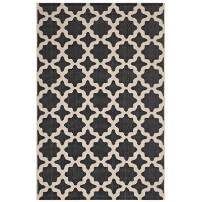 Modway Cerelia Moroccan Trellis 4x6 Indoor and Outdoor Area Rug