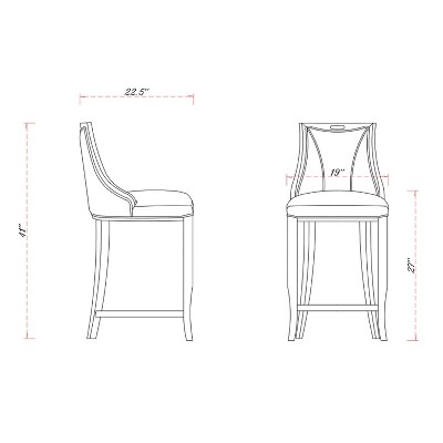 Emperor 41" Bronze and Walnut Adjustable Leather Barstool