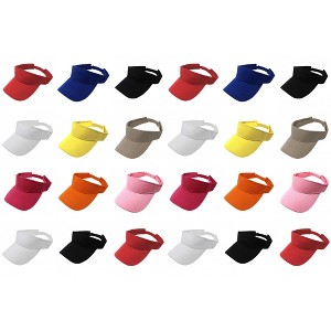 24 Pack Bulk Sun Visors Ideal for Events Teams or Promotions - 1 of 4