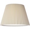 Springcrest Ivory Linen Knife Pleat Medium Lamp Shade 9" Top x 14.5" Bottom x 10" High (Spider) Replacement with Harp and Finial - 2 of 4