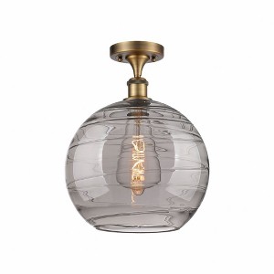 Athens Deco Swirl - 1 Light Semi-Flush Mount In Industrial Style-17 Inches Tall and 12 Inches Wide - 1 of 1