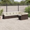 vidaXL Garden Sofa Set Brown, Cream White Poly Rattan, Powder-Coated Steel - 2 of 4