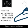 Trio Home Heavy Duty Rubber Hanger with Cascade Hook and Tie Bar,360 Degree Rotatable Hook (20 PACK)  - Navy - 3 of 4