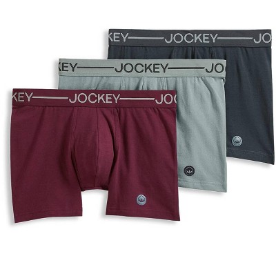 Jockey Men's Organic Cotton Stretch 4 Trunk - 3 Pack 