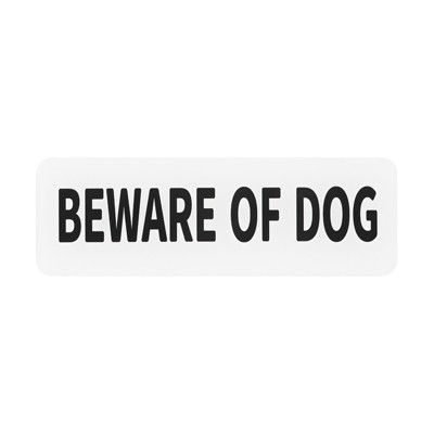 Unique Bargains Indoor Outdoor Yard Home Acrylic Self-adhesive Durable Beware of Dog Sign 3x9 Inch