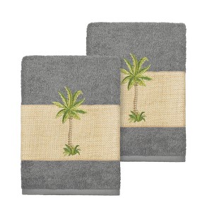 Linum Home Textiles 100% Turkish Cotton COLTON Embellished Towel Set - 1 of 2