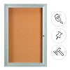 Aarco Products 24"x18" 1-Door Indoor Enclosed Bulletin Board with Aluminum Frame with Lock - 2 of 4