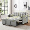 XINGHANZHENXUAN 3-in-1 Velvet Convertible Loveseatm, Sleeper Sofa Bed with Adjustable Backrest & Storage - 2 of 4