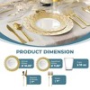 Posh Setting 140 Piece White And Gold Plastic Party Bundle - Imperial (20 Settings) - 2 of 4