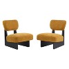 Christopher Knight Home Carlos Modern Wood Upholstered Accent Chair (Set of 2) - 3 of 4