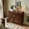 JVNOXK-Medieval Modern Sideboard with Storage Space, Featuring Double-Door Cabinet, Suitable for Living Room - Walnut - 2 of 4