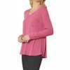 Women's Ribbed V Neck Long Sleeve Top - entro - 2 of 4
