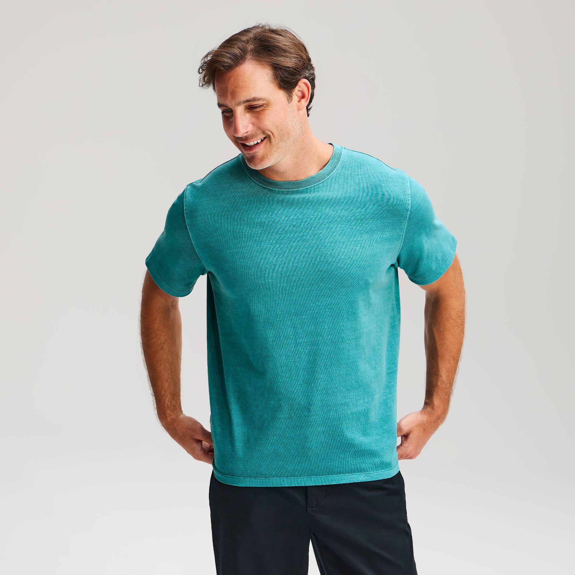 Men's Vintage Relaxed Fit Short Sleeve Solid T-Shirt - Goodfellow & Co™