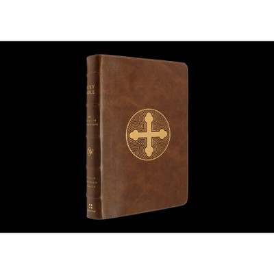 ESV Bible with Creeds and Confessions (Trutone, Brown, Cross Trefoil Design) - (Leather Bound)