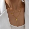 Gold-Tone Multi-Layer Cross Necklace Set, Religious Symbol Jewelry for Women, Daily & Styling Occasions - 2 of 4