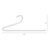 REGALWOVEN Non-Slip Stainless Steel Space Saving Open-Ended Clothes Hangers 10 Pcs - 2 of 4