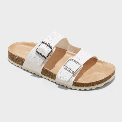 White best sale footbed sandals