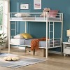 NicBex Twin Over Twin Bunk Bed with Safety Guardrails,Metal Loft Bed with 2 Ladders for Bedroom,Convertible Bunkbeds,White/Black - 2 of 4