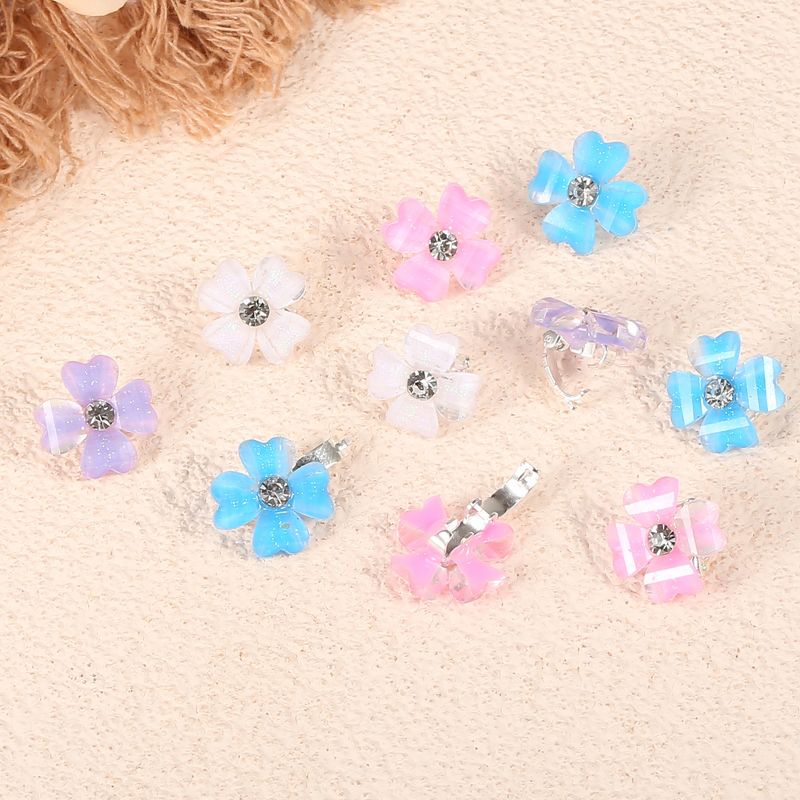Unique Bargains Girl's Rhinestone Small-Flower Hair Clips Multicolor 20 Pcs, 5 of 7