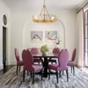 LLHZSY 27 3/5" Gold Wheel Glass Chandelier 6-Light Ceiling Light Fixture for Dining Living Room Entryway - 2 of 4