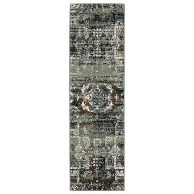 Oriental Weavers Gemini 2060V Charcoal/ Multi Indoor Area Rug - 2'3" x 7'6"