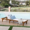 PAGED Outdoor Lounge Chairs,Outdoor Chaise Lounge with Backrest,Wood Pool Lounge Chairs for Patio,Beach,Yard - 2 of 4